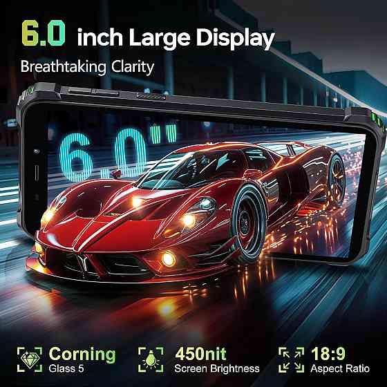 Смартфон Oukitel G3 6" HD+ /4GB/128GB T310 /6300mAh /13+5Мп/ IP69K/Black Вінниця