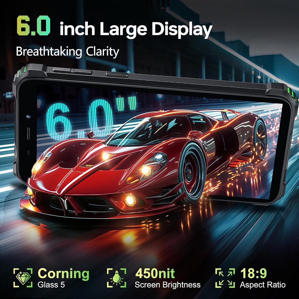 Смартфон Oukitel G3 6" HD+ /4GB/128GB T310 /6300mAh /13+5Мп/ IP69K/Black Вінниця - фото 6