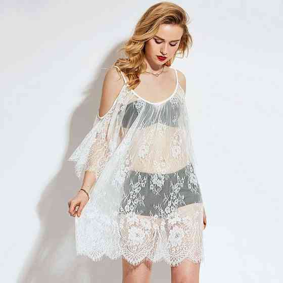 Пляжная прозрачная туника белый Киев