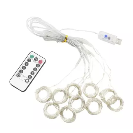 Гирлянда штора SFK-09 флаг Украины 3х3 метра с пультом USB Киев