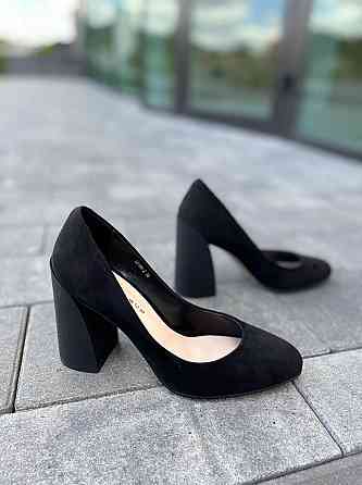 Туфлі жіночі TEE чорні еко-замша каблук 10см 35р.-22.5см 38р.-25см ( -2) Коломия