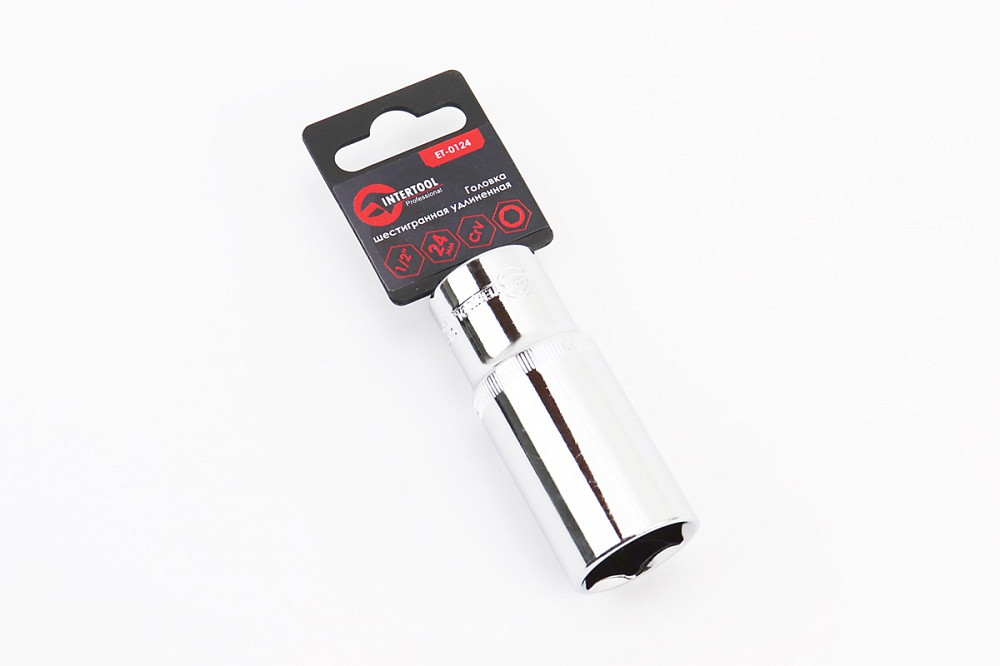 Головка торцева 6-гранна подовжена 1/2" 24х78мм CrV ET-0124 Київ - фото 1