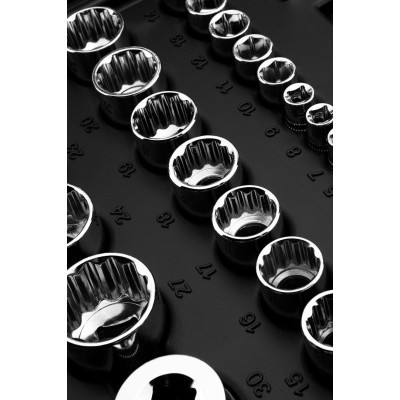 Набор инструментов Neo Tools 86шт, 1/2", 1/4", CrV, кейс (10-060) Винница - изображение 9