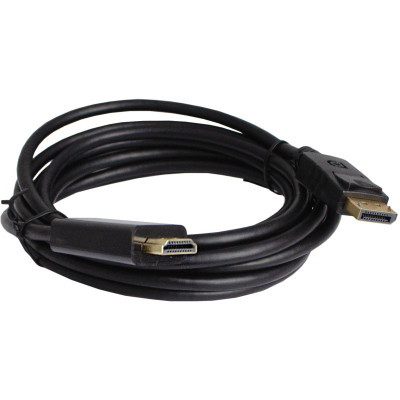 Кабель мультимедійний DisplayPort M to HDMI M 3.0m 4K60Hz black Patron (PN-DP-HDMI-30) Вінниця - фото 1
