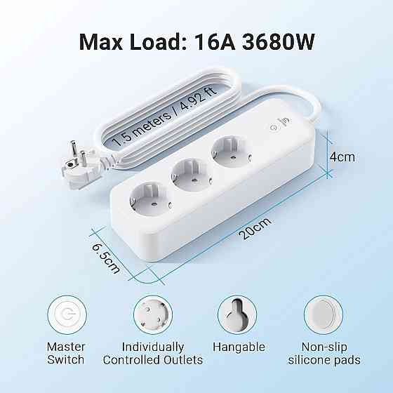 Розумний подовжувач Eightree Smart WLAN ET43 Луцк