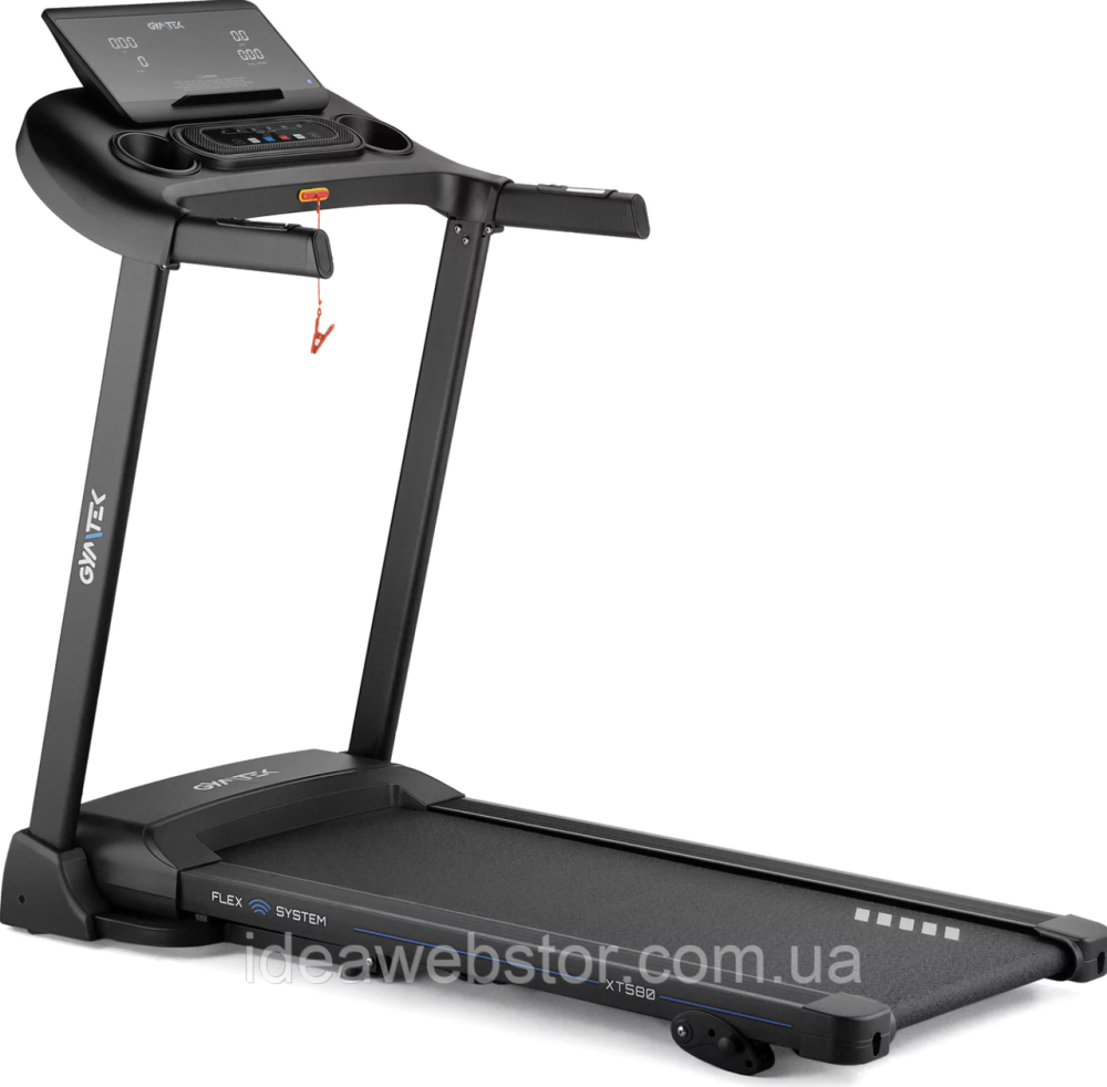 Бігова доріжка Gymtek XT580 електрична складана для дому 3 л.с. до 14 км/год навантаження до 130 кг 15 програм амортизація Bluetoo Київ - фото 11