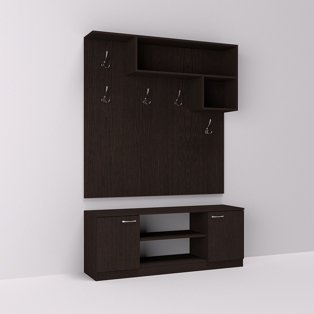 Прихожая ГКШ-10, Венге Магия, 1300/350/1900 Львов - изображение 1