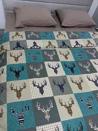 Ecotton Комплект постільної білизни Ecotton Сімейний 150х215 см зелений Олені новорічний Коломыя