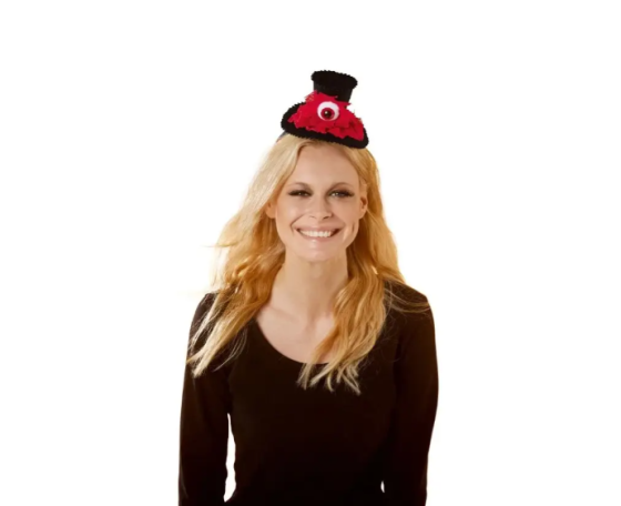 Обруч на Хэллоуин Шляпа с глазом one size черно-красный Киев