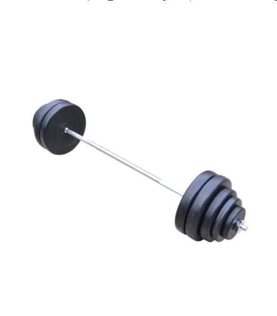 Штанги набірна + W-подібний гриф з гантелями на 150 кг Гантелі, гирі, штанги та диски ударостійкий пластик Київ - фото 5