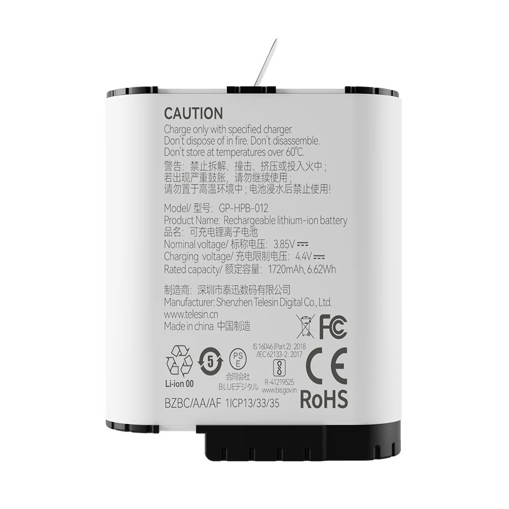 Зарядка GoPro 12/11/10/9 та два акумулятори покращених Stamina Telesin GP-PT-G01 Київ - фото 5