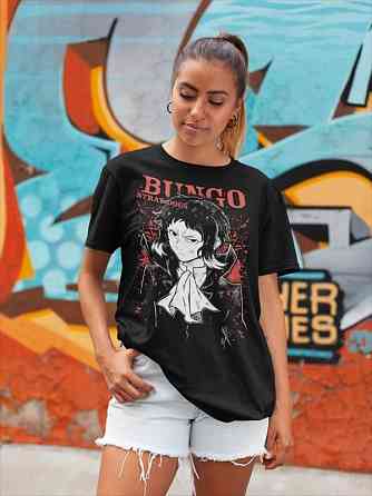 Футболка аниме Бунгоу Страй Догс Акутагава оверсайз (S/M/L) Черний AnimeJ0106 Днепр