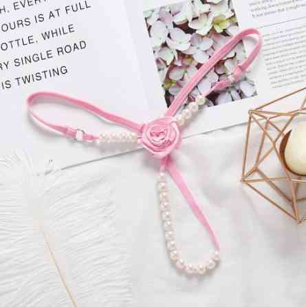 Труси з перлами one size рожевий Київ