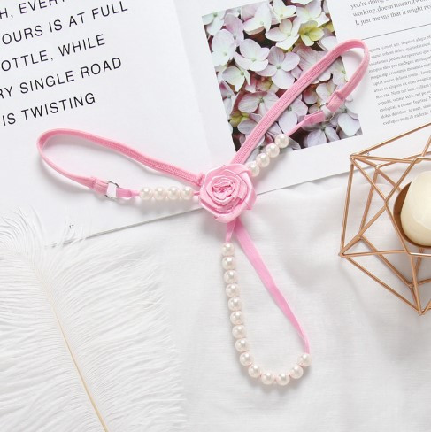 Трусы с жемчугом one size розовый Киев - изображение 2