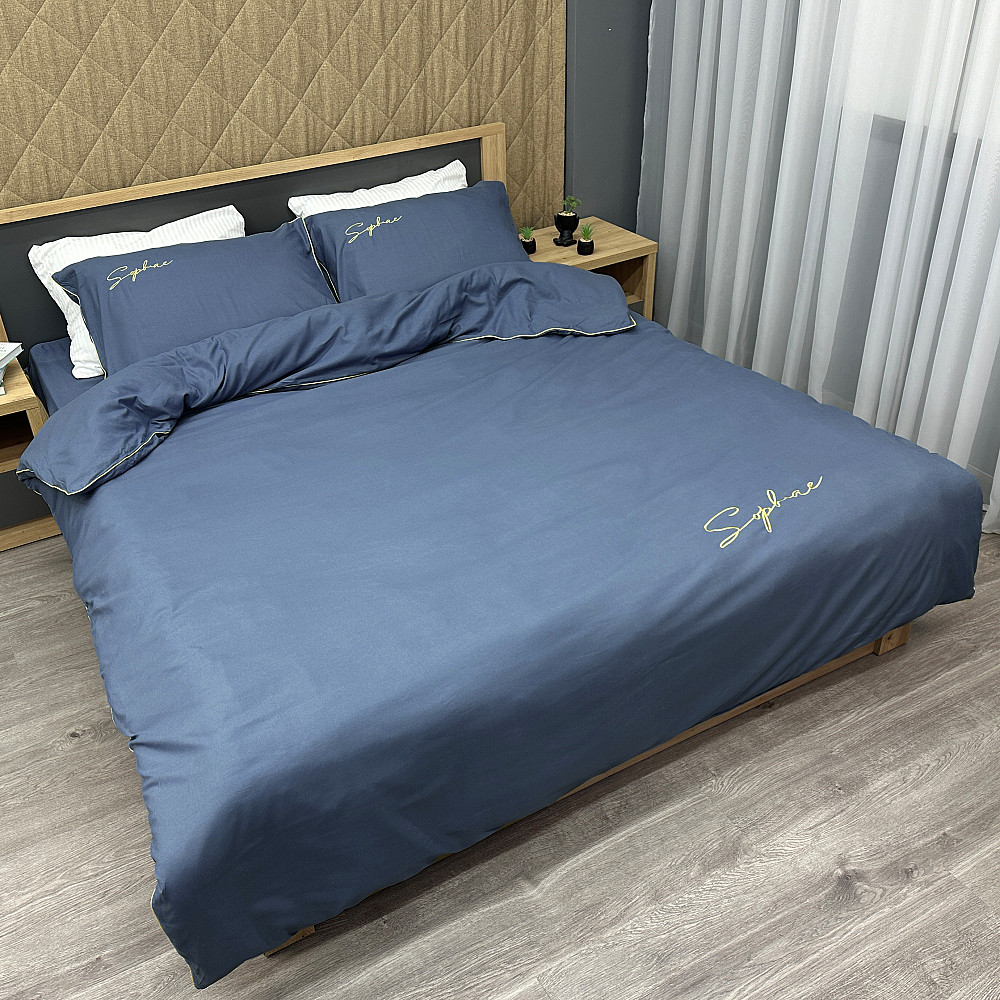 Комплект постільної білизни Сатин, Євро 200х230 Джинс (88-140) Київ - фото 2