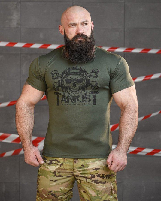 Тактична потоотводна футболка SABUR танкіст олива НП5190 Одесса - изображение 1