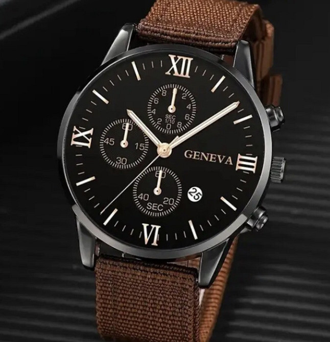 Подарочный набор для мужчин: наручные часы с 3 ориг. браслетами- диам 4см, длин 24см, шир рем 2см, без коробки Киев - изображение 4