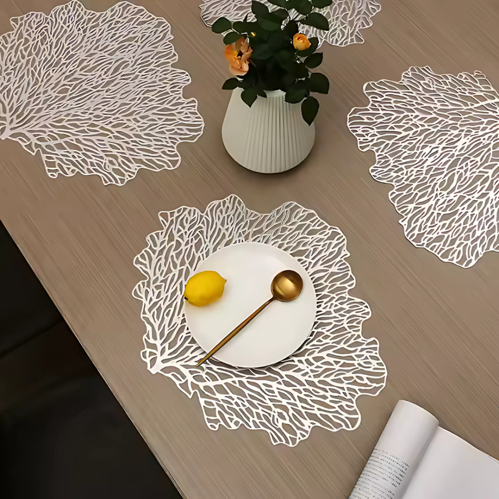 Сервировочная салфетка под горячее фигурная 48х38 см, коврик сервировочный серебристый набор 2 шт Каменец-Подольский - изображение 4