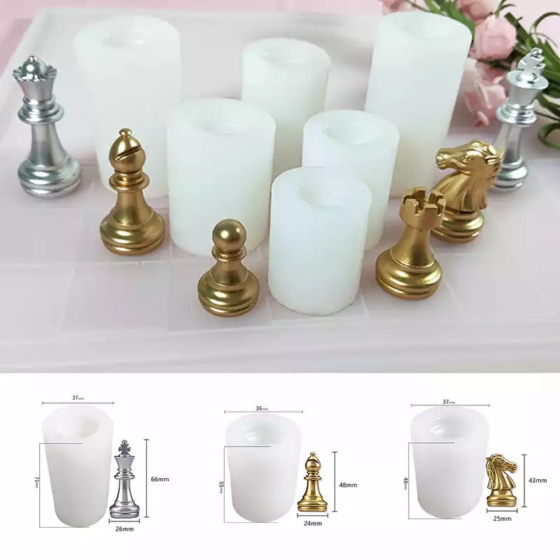 Молд Шахматы 6 штук серый Киев - изображение 4