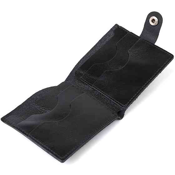 Невелике шкіряне портмоне для чоловіків Shvigel 16460 Чорний Київ