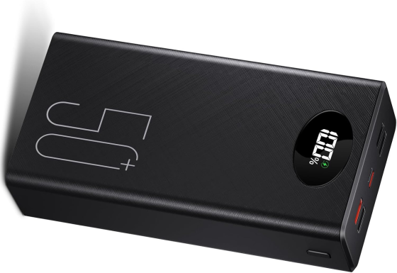 Портативное зарядное устройство PowerElephant Power Bank 50000 мАч, быстрая зарядка 22,5 Вт, 5 выходов, 2 входа, USB Type-C, LED Киев