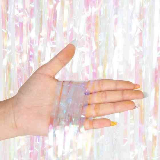 Дождик для фотозоны украшение 245 см на 92 см перламутровый Киев