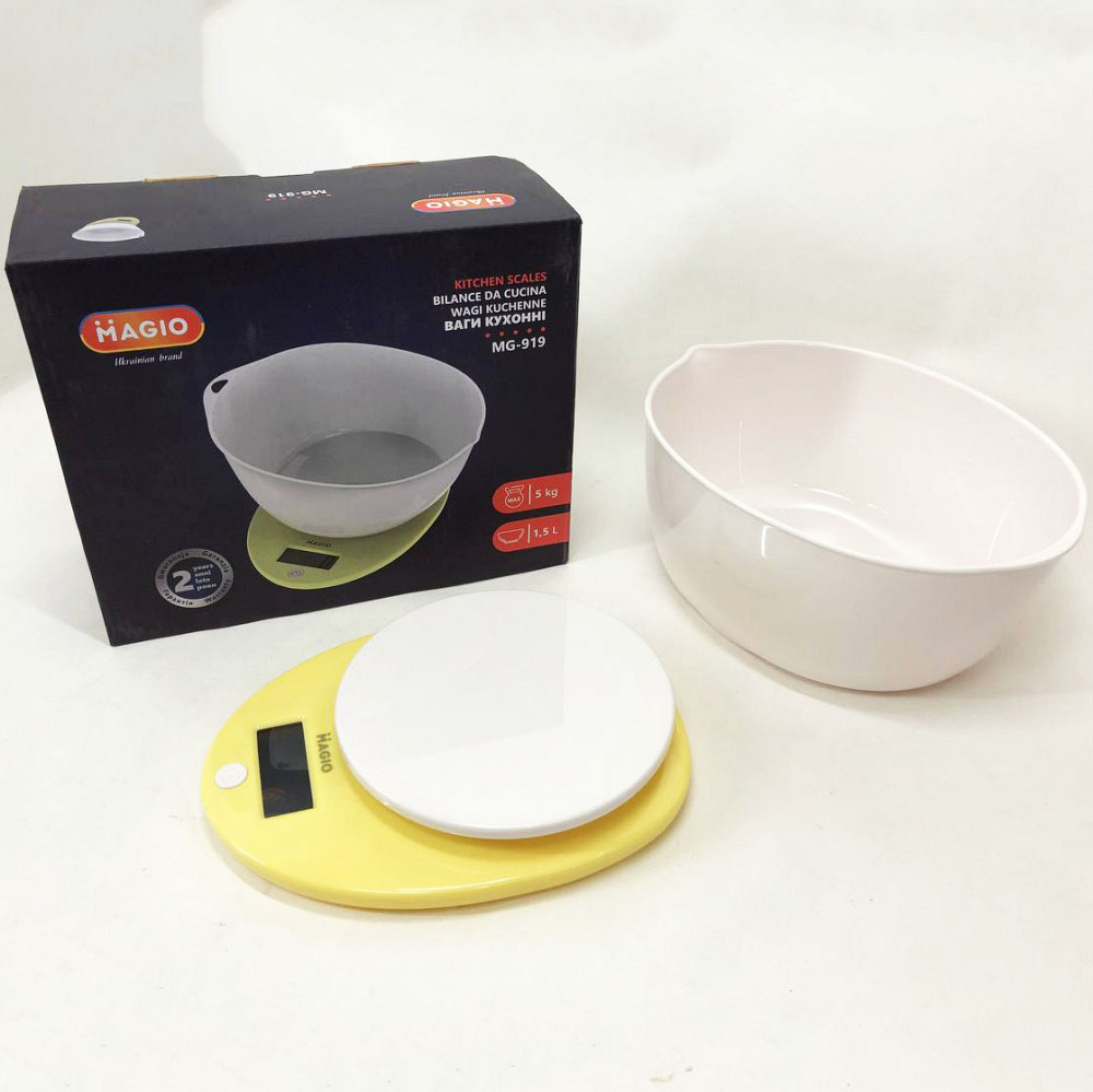 Кухонні ваги для продуктів домашні Magio, Ваги кухонні з чашею на батарейках Точні для кухні HC-32 Івано-Франківськ - фото 6