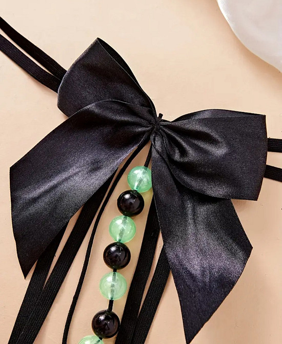 Труси з намистом фосфорні жіночі oversize чорний Київ - фото 2