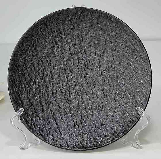 Тарілка "Чорний обеліск" 20,5*2,5 см кругла кераміка для дому та ресторанів Київ