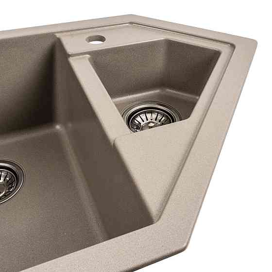 PLATINUM Гранітна мийка для кухні Platinum 9950 PANDORA матовий титан Київ