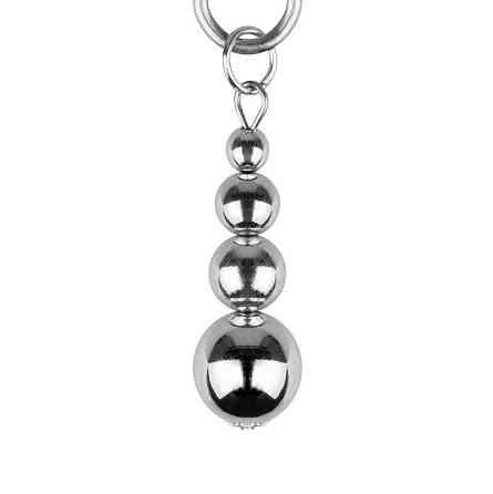Затискачі для сосків Bedroom Fantasies: Nipple Clamps with Beaded Chain - Silver Sex Aura Київ