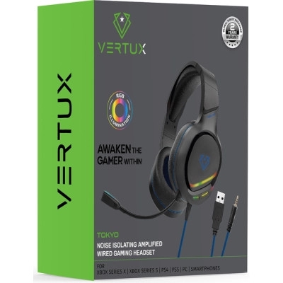 Навушники Vertux Tokyo 7.1 Mini Jack 3.5мм Blue (tokyo.blue) Вінниця - фото 2