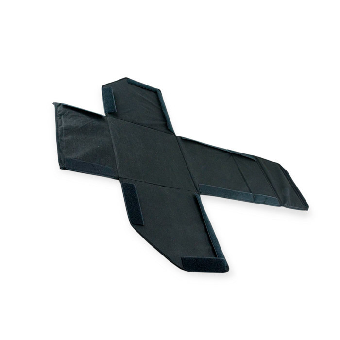 Сумка - органайзер у багажник шкірзам 300х300х300мм S чорна, сірий ромб на липучках Мукачево - фото 1