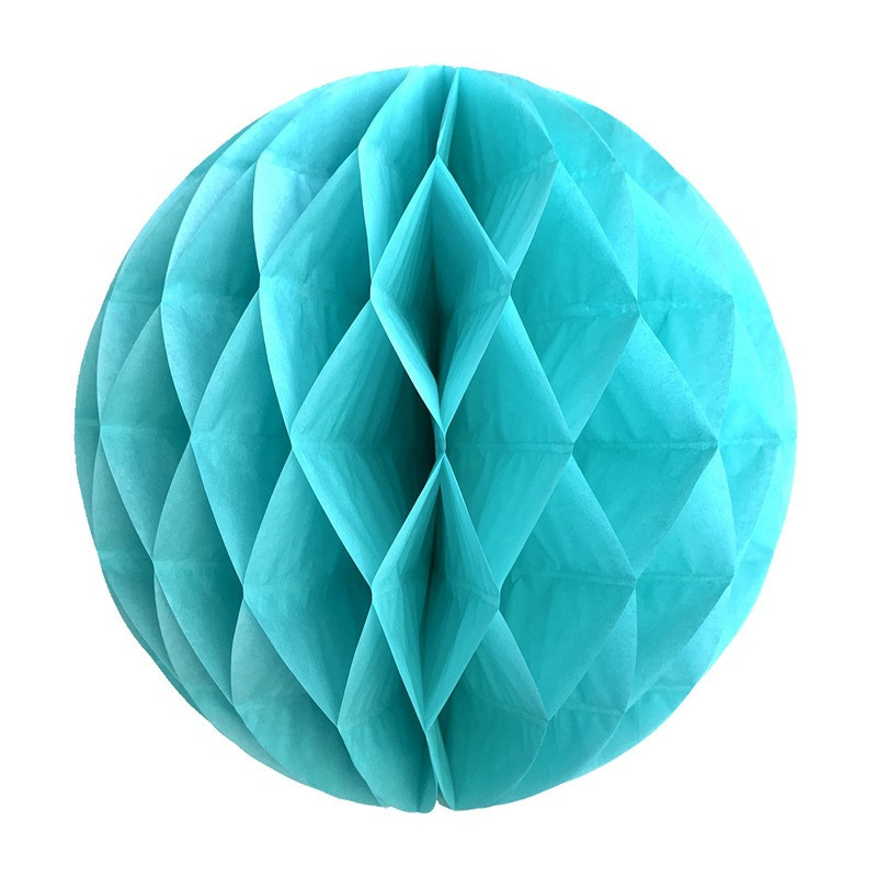 Шар сота из бумаги праздничная 20 см голубой тифани Киев - изображение 1