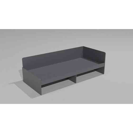 Односпальная кровать Эверест Соната-800 (без ящиков) 80х190 см Графит (DTM-5579) Львов