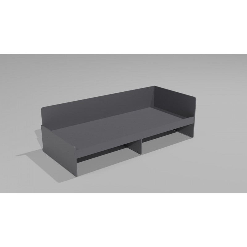 Односпальная кровать Эверест Соната-800 (без ящиков) 80х190 см Графит (DTM-5579) Львов - изображение 2