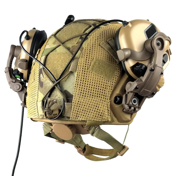 Комплект шлем кевларовый Fast Helmet NIJ IIIA + наушники Earmor M32 Mod3 с чебурашкой + кавер (разме Винница