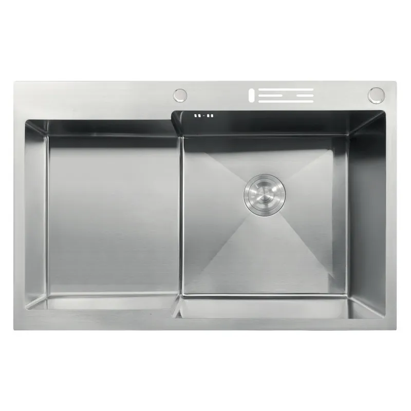 Мийка MIXXUS MH7849R-HK SS COLOR з нержавіючої сталі глибокого крила з підставкою для ножів (3.0/0.9) Nano-Silver Харків - фото 1