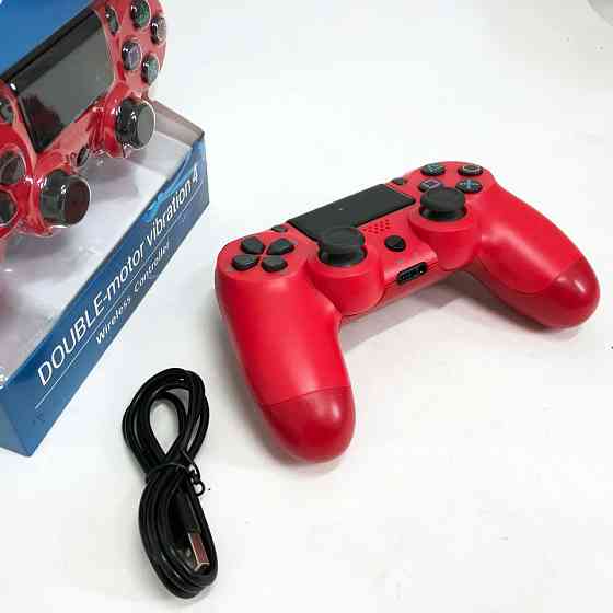 Джойстик DOUBLESHOCK для PS 4, игровой беспроводной геймпад PS4/PC аккумуляторный джойстик. Цвет: красный PB-86 Киев