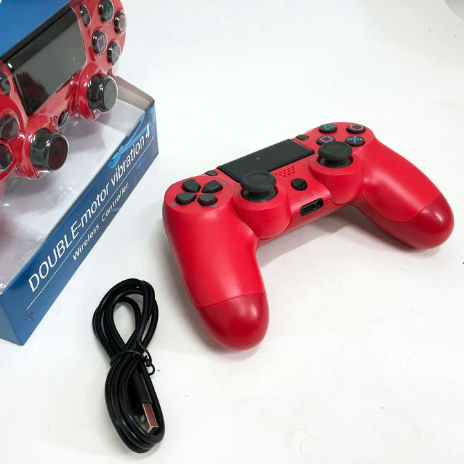 Джойстик DOUBLESHOCK для PS 4, игровой беспроводной геймпад PS4/PC аккумуляторный джойстик. Цвет: красный PB-86 Киев - изображение 6