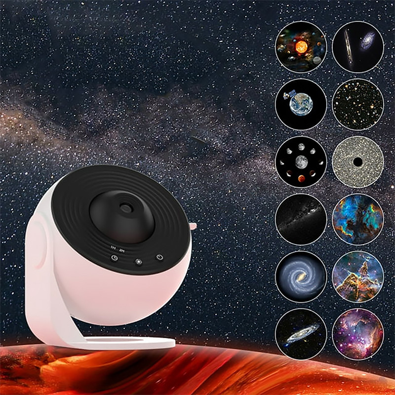 Проектор ночник BL-DQY02 Globe Galaxy Projector 13 в 1 звездное небо галактика Black + White Киев - изображение 3