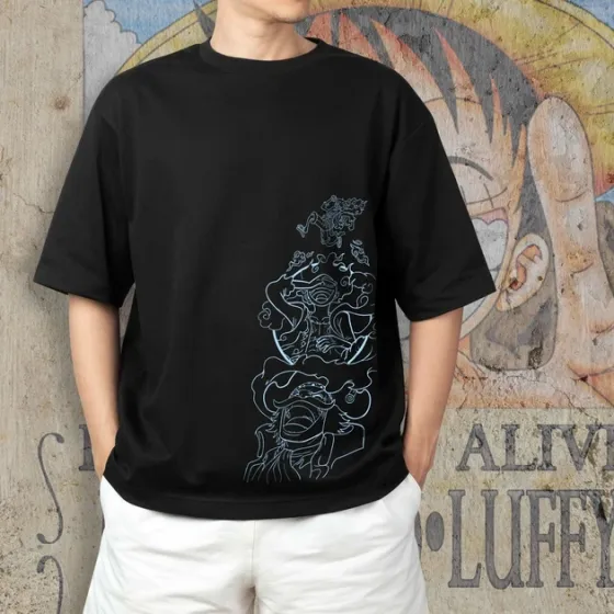 Футболка чоловіча з  принтом Ван Пис Luffy Sun God Розмір 48 Anime0154 Дніпро