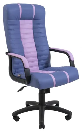 Офісне Крісло Керівника Richman Atlant Kansas Lavender-Lilac Підлокітник Річ Пластік М1 Tilt Лавандово-бузковий Київ