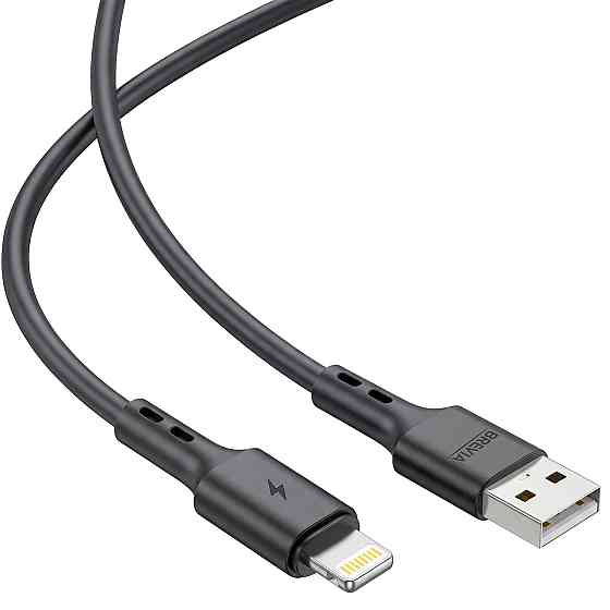 Кабель Brevia USB to Lightning 2,4A 2м, чорний ZIP (51200BULZ1) Львів