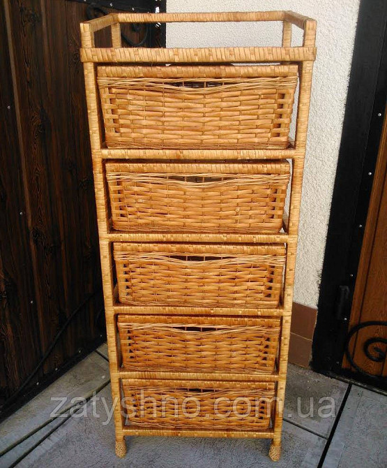 Шухляда плетеная высокая на 5 ящиков Киев - изображение 4