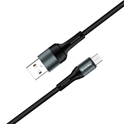Дата кабель USB 2.0 AM to Micro 5P 1.0m nylon black ColorWay (CW-CBUM045-BK) Винница - изображение 3