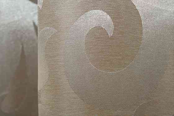 Комплект коротких штор VR-Textil жакард Вензель №416ш 130х170 см 2 шт Бежевий (35-0041) Київ