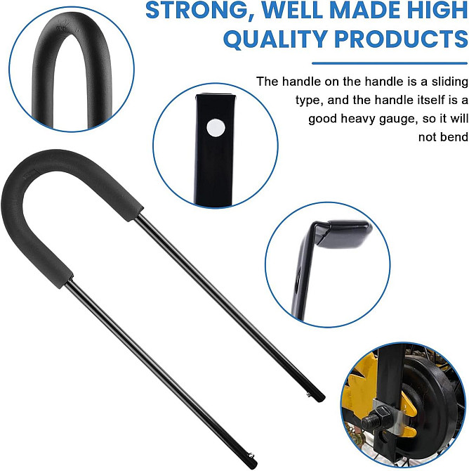 Ручка-тримач для навчання їзди на дитячому велосипеді біговелі розсувна 55-74 см, для штовхання велосипеда та балансування Київ - фото 3