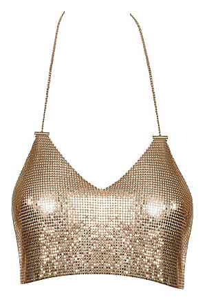 Золотистый топ Cottelli Collection Metal Top 2450453 Gold S-L Sex Aura Киев