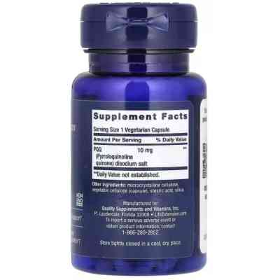 Вітамінно-мінеральний комплекс Life Extension Пірролохінолінхінон PQQ, 10 мг, PQQ, 30 вегетаріанських капс (LEX-15003) Вінниця